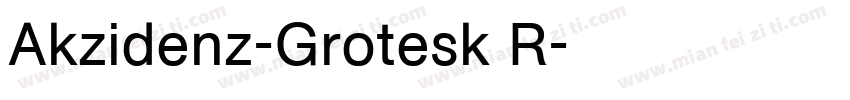 Akzidenz-Grotesk R字体转换